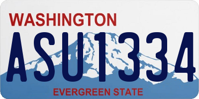 WA license plate ASU1334