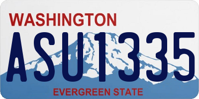 WA license plate ASU1335