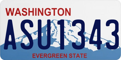 WA license plate ASU1343