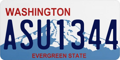 WA license plate ASU1344