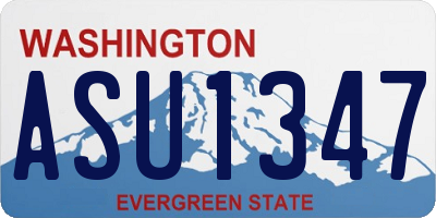 WA license plate ASU1347