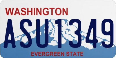 WA license plate ASU1349