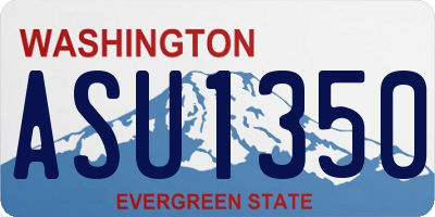 WA license plate ASU1350