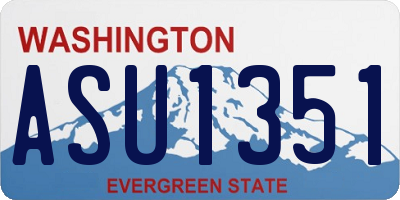 WA license plate ASU1351