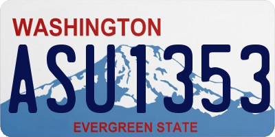 WA license plate ASU1353