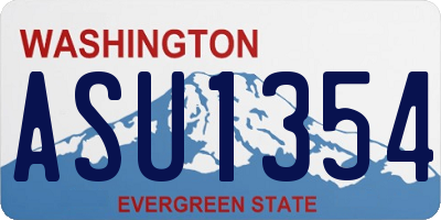 WA license plate ASU1354