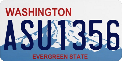 WA license plate ASU1356