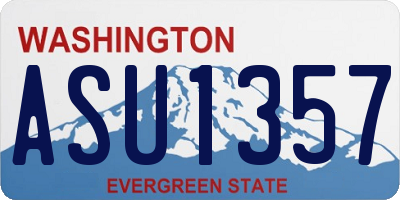 WA license plate ASU1357