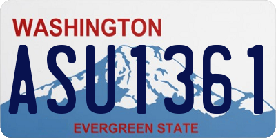 WA license plate ASU1361