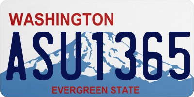 WA license plate ASU1365