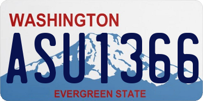 WA license plate ASU1366