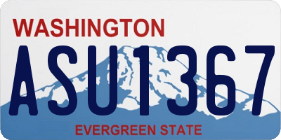 WA license plate ASU1367