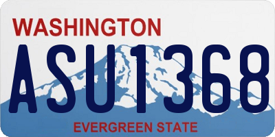 WA license plate ASU1368