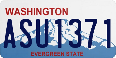 WA license plate ASU1371
