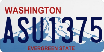 WA license plate ASU1375