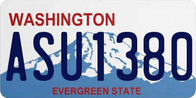 WA license plate ASU1380
