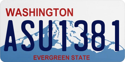 WA license plate ASU1381
