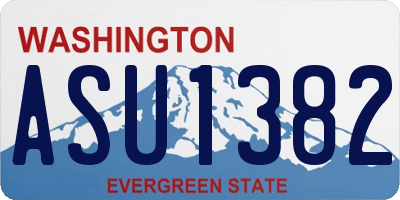 WA license plate ASU1382