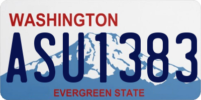 WA license plate ASU1383