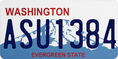WA license plate ASU1384