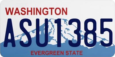 WA license plate ASU1385
