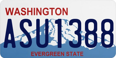 WA license plate ASU1388