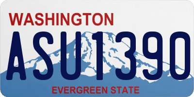WA license plate ASU1390