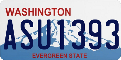WA license plate ASU1393