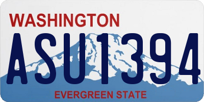 WA license plate ASU1394