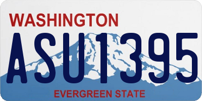 WA license plate ASU1395