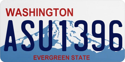 WA license plate ASU1396