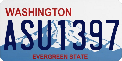 WA license plate ASU1397