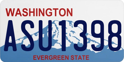 WA license plate ASU1398