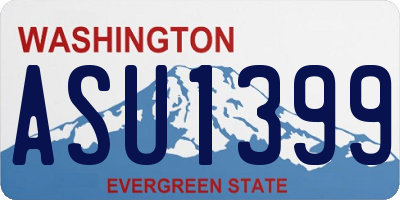 WA license plate ASU1399