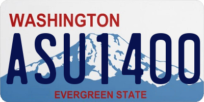 WA license plate ASU1400