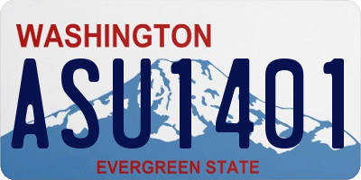 WA license plate ASU1401