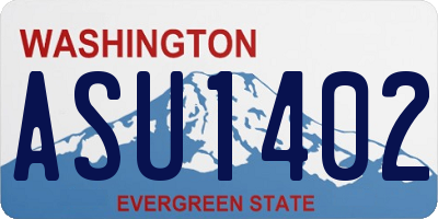 WA license plate ASU1402