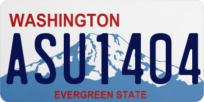 WA license plate ASU1404