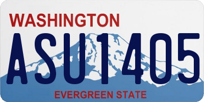 WA license plate ASU1405