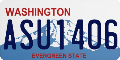 WA license plate ASU1406
