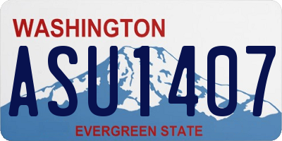 WA license plate ASU1407