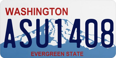 WA license plate ASU1408