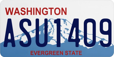 WA license plate ASU1409