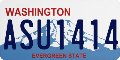 WA license plate ASU1414
