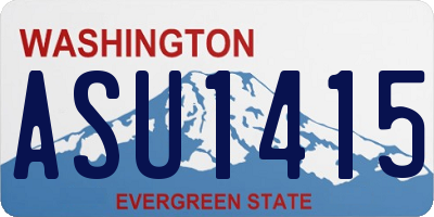WA license plate ASU1415