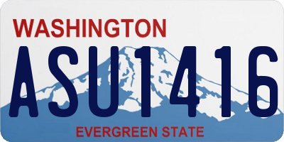 WA license plate ASU1416