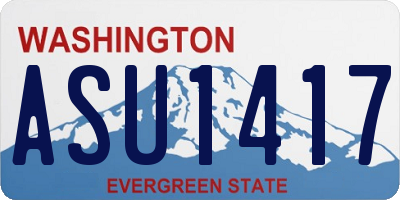 WA license plate ASU1417
