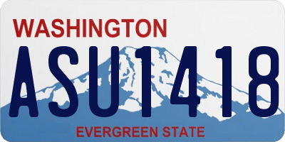 WA license plate ASU1418