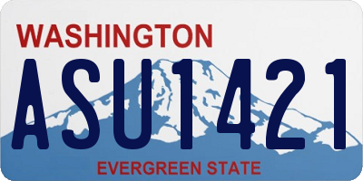 WA license plate ASU1421