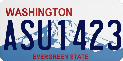 WA license plate ASU1423